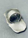 Outstanding Native American Navajo Agate Sterling Silver Ring Signed-Nativo Arts