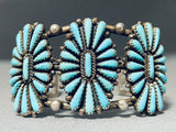 Authentic Vintage Native American Navajo Tears Of Joy Turquoise Sterling Silver Bracelet-Nativo Arts