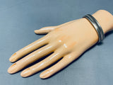 Stunning Bruce Morgan Vintage Native American Navajo Sterling Silver & 14k Gold Bracelet-Nativo Arts