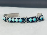 Important Vintage Native American Zuni Turquoise Sterling Silver Bracelet-Nativo Arts