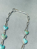 The Best Vintage Native American Navajo Heart Turquoise Sterling Silver Necklace-Nativo Arts