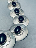 The Best Vintage Native American Navajo Onyx Sterling Silver Necklace-Nativo Arts