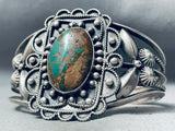 One Of The Best Ever Vintage Native American Navajo Royston Turquoise Sterling Silver Bracelet