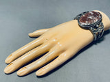 Rare Bisbee Campbellite Vintage Native American Navajo Sterling Silver Bracelet Old-Nativo Arts