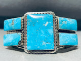 One Of The Most Unique Squared Turquoise Sterling Silver Bracelet-Nativo Arts