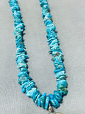 One Of The Most Unique Native American Navajo Turquoise Straight Jacla Sterling Silver Necklace-Nativo Arts