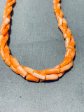 Native American Stunning Vintage Santo Domingo Triple Strand Coral Necklace-Nativo Arts
