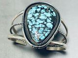 Indian Mountain Mine!! Rare Vintage Native American Navajo Turquoise Sterling Silver Bracelet-Nativo Arts