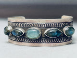 One Of The Most Unique Navajo Abalone Shell Sterling Silver Bracelet-Nativo Arts