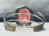 One Of The Best Vintage Cabochon Rhodochrosite Sterling Silver Bracelet-Nativo Arts