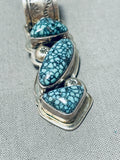 Rare Vintage Native American Navajo Lander Blue Turquoise Sterling Silver Pendant-Nativo Arts
