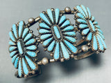 Authentic Vintage Native American Navajo Tears Of Joy Turquoise Sterling Silver Bracelet-Nativo Arts