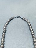Rare Signed Vintage Native American Navajo Hand Tooled Sterling Silver Necklace-Nativo Arts