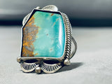 Glorious Vintage Native American Navajo Royston Turquoise Sterling Silver Huge Ring-Nativo Arts