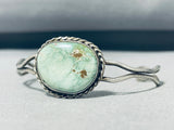 Impressive Vintage Native American Navajo Damale Turquoise Sterling Silver Bracelet-Nativo Arts