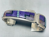 Best Vintage 6.5 Inch Wrist Vintage Native American Navajo Sugulite Sterling Silver Bracelet-Nativo Arts