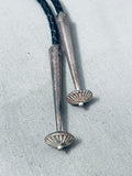 One Of The Best Vintage Native American Navajo Royston Turquoise Sterling Silver Bolo Tie-Nativo Arts