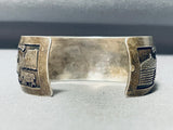 Wil Anderson Vintage Native American Navajo Sterling Silver Scene Bracelet-Nativo Arts