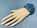 The Best Vintage Native American Navajo Chrysocolla Sterling Silver Bracelet!-Nativo Arts