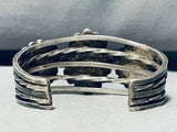 Early Sturdy Vintage Native American Navajo Cerrillos Turquoise Sterling Silver Bracelet-Nativo Arts