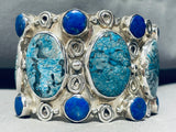 Important Tony Aguilar Sr Vintage Santomdoomingo Sterling Silver Bracelet-Nativo Arts