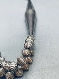 The Most Unique Vintage Native American Navajo Cone Sterling Silver Bead Necklace Old-Nativo Arts