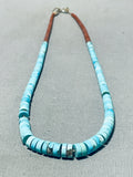 Native American Rare Vintage Santo Domingo Handcut Turquoise Pipestone Necklace-Nativo Arts