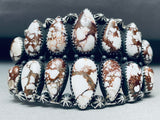 One Of The Best Ever Vintage Native American Navajo Wildhorse Agate Sterling Silver Bracelet-Nativo Arts