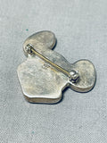 Whimsical Vintage Native American Zuni Inlay Mickey Mouse Sterling Silver Pin-Nativo Arts