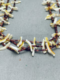 Family Of Doves Vintage Native American Navajo Bird Sterling Silver Heishi Necklace-Nativo Arts