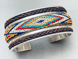 One Of The Most Intricate Vintage Southwest Sterling Silver Bracelet-Nativo Arts