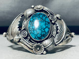 Indian Mountain Mine!! Vintage Native American Navajo Sterling Silver Turquoise Bracelet-Nativo Arts