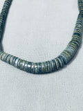 Breathtaking Vintage Native American Santo Domingo Sterling Silver Necklace