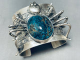 181 Grams Wow!! Native American Navajo Spider Turquoise Sterling Silver Bracelet-Nativo Arts