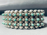 Native American One Of The Best Vintage Turquoise Eye Sterling Silver Clasp Bracelet-Nativo Arts
