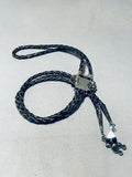 Magnificent Vintage Native American Zuni Turquoise Sterling Silver Sunface Bolo-Nativo Arts