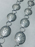 Dynamic Vintage Native American Navajo Sterling Silver Concho/ Necklace-Nativo Arts