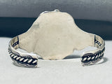 Ornate Vintage Native American Navajo Old Kingman Turquoise Sterling Silver Bracelet-Nativo Arts