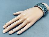 One Of Best Ever 6 Inch Wrist Vintage Native American Navajo Turquoise Sterling Silver Bracelet-Nativo Arts