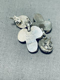 Marvelous Vintage Native American Navajo Lapis Sterling Silver Earrings-Nativo Arts