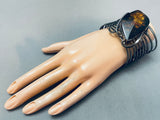 Best Vintage Native American Navajo Amber Sterling Silver Ancient Tree Sap Bracelet-Nativo Arts