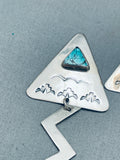 Stunning Vintage Native American Navajo Snake Sterling Silver Earrings-Nativo Arts