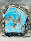 180 Grams Native American Navajo Turquoise Huge Sterling Silver Bracelet Cuff-Nativo Arts