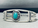 Special Vintage Native American Navajo Cerrillos Turquoise Sterling Silver Bracelet-Nativo Arts