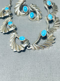 Kay Roberts Vintage Native American Navajo Turquoise Sterling Silver Necklace-Nativo Arts