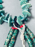 Native American Important Vintage Santo Domingo Green Turquoise Jacla Necklace-Nativo Arts