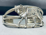 Curious Wolf Vintage Sterling Silver Bracelet Cuff-Nativo Arts