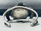 Jameson Lee Vintage Native American Navajo Blue Gem Turquoise Sterling Silver Bracelet-Nativo Arts