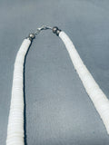Native American Most Fab!! Vintage Santo Domingo White Shell Sterling Silver 195 Grams Necklace-Nativo Arts