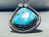 Tremendous Vintage Native American Navajo Pilot Mountain Sterling Silver Huge Ring-Nativo Arts